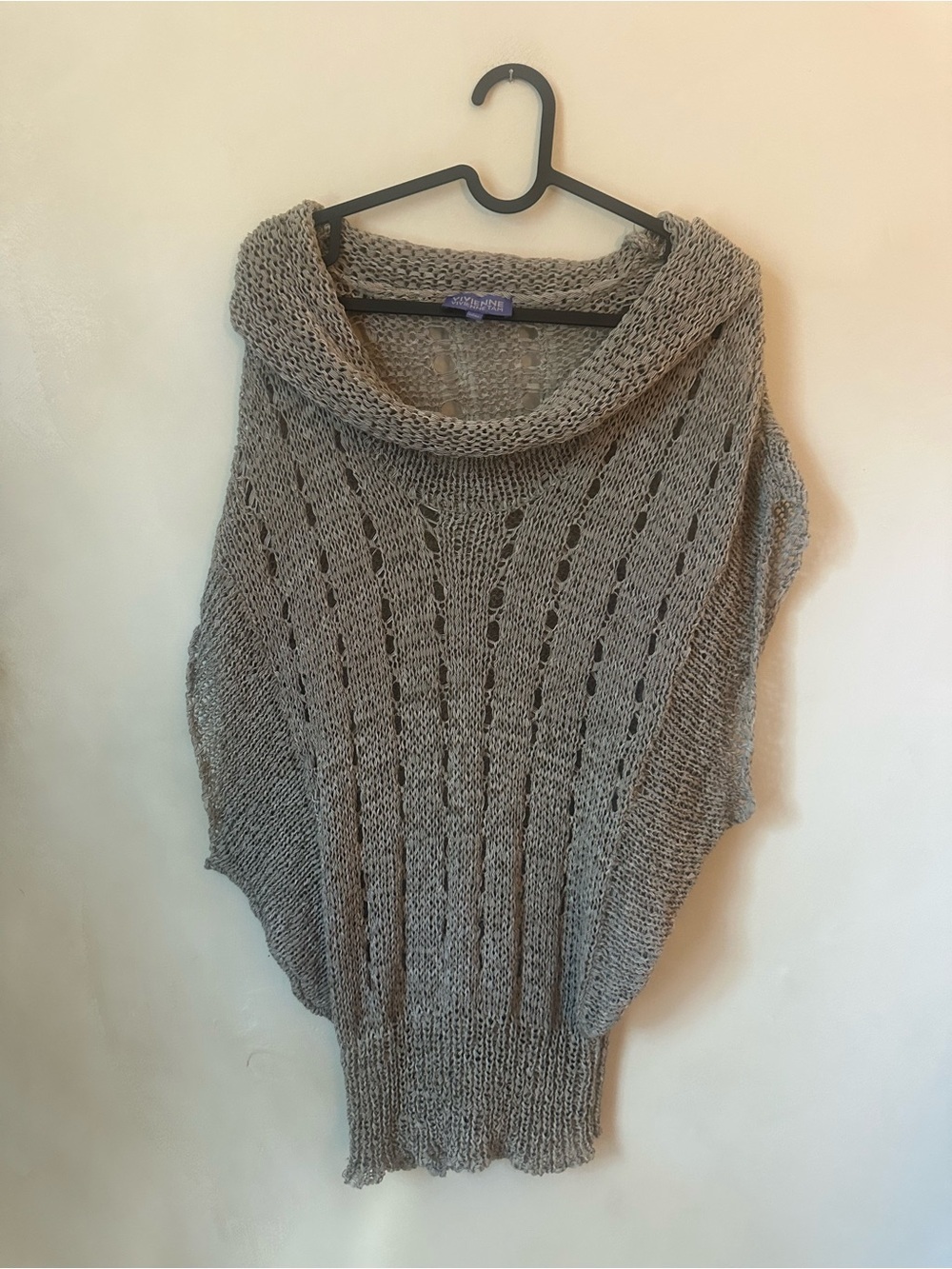 Vivienne Tam Oversized Crochet Sweater Top M